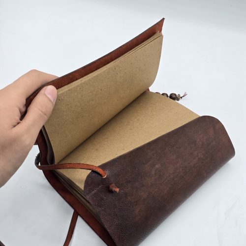 دفتریادداشت جلد چرم واقعی وینتیج به سبک رد دد Reddead Notebook - 3