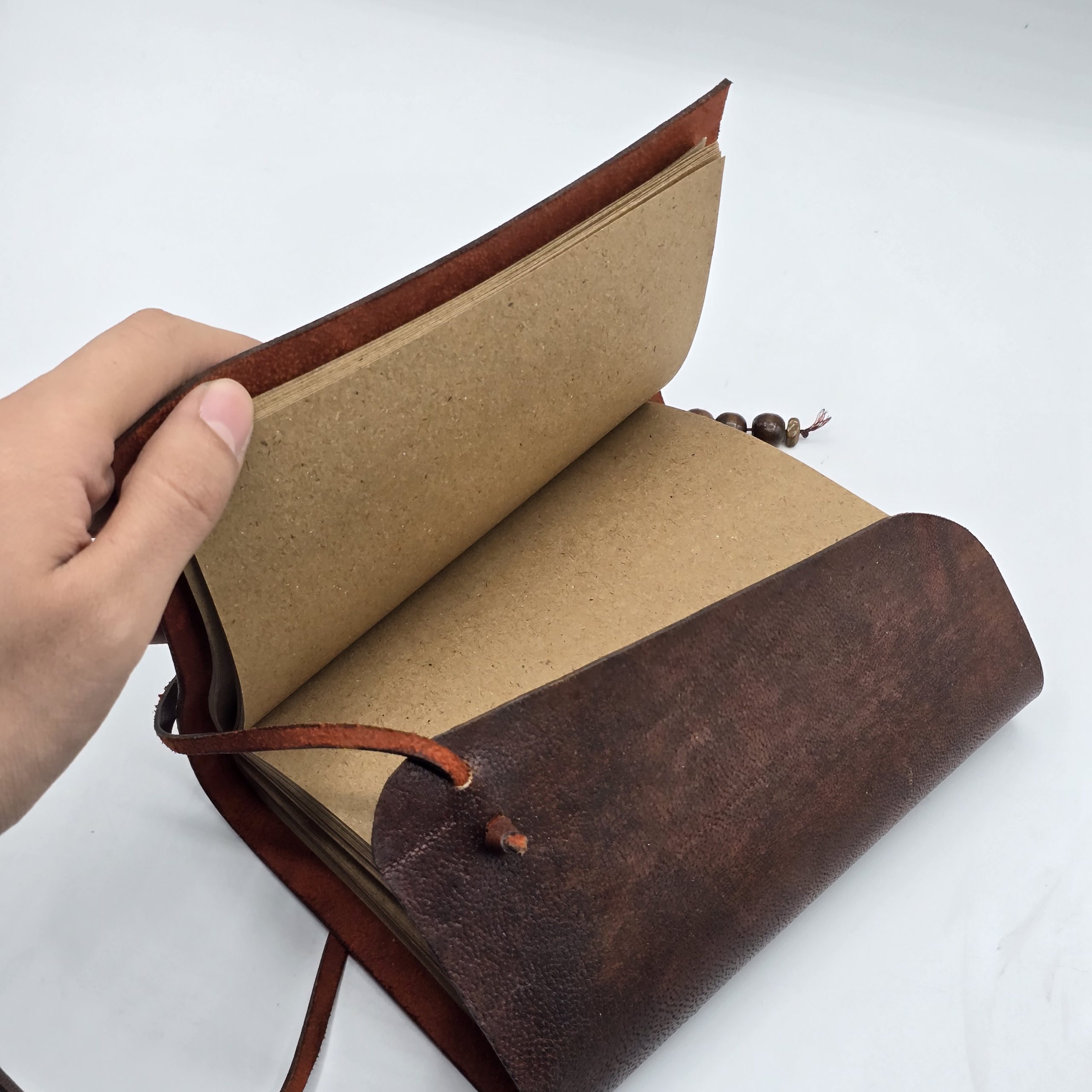 دفتریادداشت جلد چرم واقعی وینتیج به سبک رد دد Reddead Notebook - تصویر 3